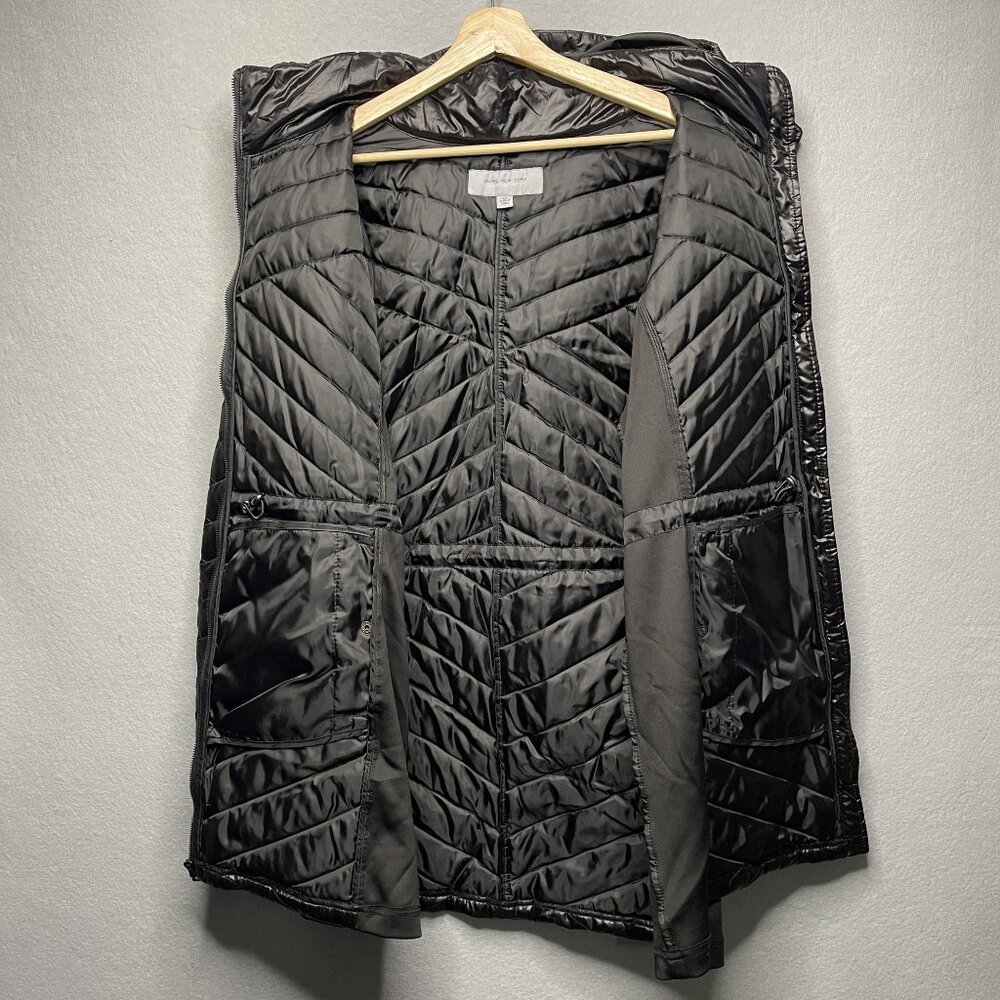 Andrew Marc New York Women Hooded Quilted Puffer Jacket Winter Coat 2X Black - Picture 5 of 6